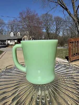 Vintage Jadeite Fire King Anchor Hocking Mug  D Handle Coffee Tea Cup Oven Ware • $12.99