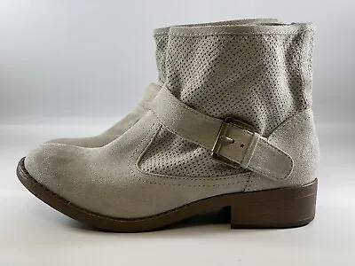 Bongo Ankle Boots Women's 6 Grey Adjustable Buckle Strap Perforated Booties • $9.99