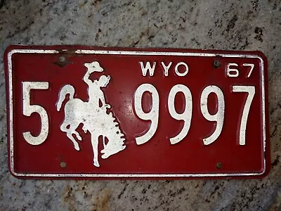 $15 • Buy 1967 Wyoming License Plate