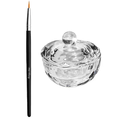 Clear Glass Dappen Dish Pot For Acrylic Nail Art Mixing Eyebrow Tint Dish UK • $5.67