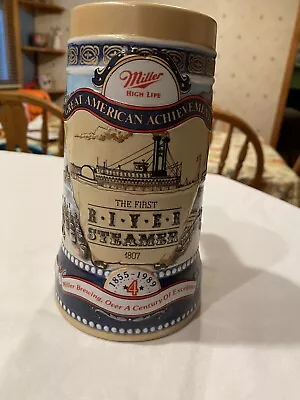 Miller High Life Beer Stein The Carolina Collection The First River Steamer • $22.95