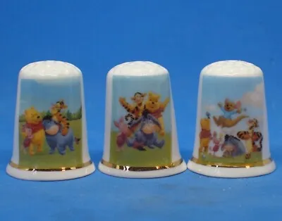 £9.95 • Buy Birchcroft China Thimbles -- Set Of Three -- Winnie The Pooh Outdoor Playtime