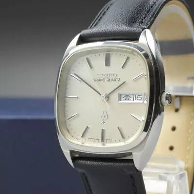 [Exc+5 Case] Seiko Grand Quartz 4843-5100 Men's Watch Silver Dial Japan Vintage • $506.48