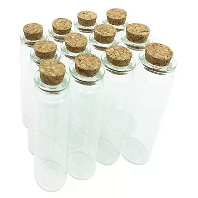 Mini Glass Bottles With Cork Stoppers Small Jars With Cork Lids Tiny Glass Bottl • $14.24