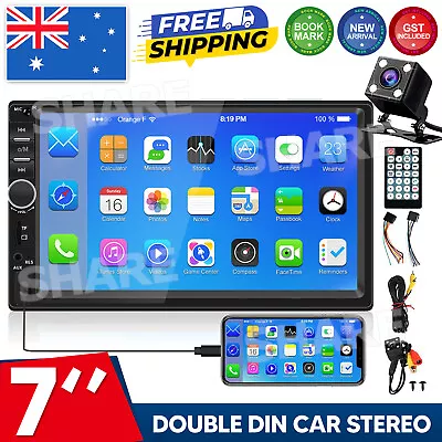 7  Double 2 DIN Bluetooth Head Unit Car Stereo Touch Screen Radio FM/TF/USB/AUX • $43.95