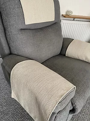 Chair Arm Back Cover Antimacassar Sofa Armchair 1 X Oatmeal Luxury WIDE 16 X26  • £6.95