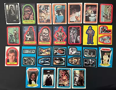 Lot Of 25 Vintage Star Wars Stickers - IMPERFECT - Series 1 2 5 Empire Jedi • $29.95