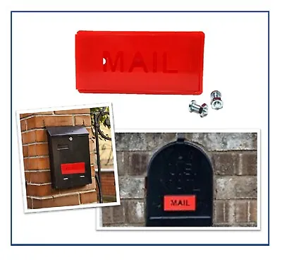 Plastic Front Mount Red Mailbox Flag For Brick Stone Mailboxes Mail Alert Flag • $6.79