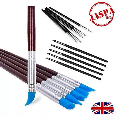 £5.25 • Buy 20pcs Polymer Clay Sculpting Tool Set Silicone Tip Rubber Brush Nail Art Hobby