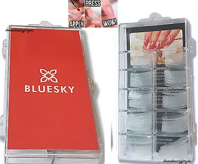 Bluesky Nail Extension Dual Forms Tips 10 Sizes For Use With Gum Gel/Polygel 100 • £5.59