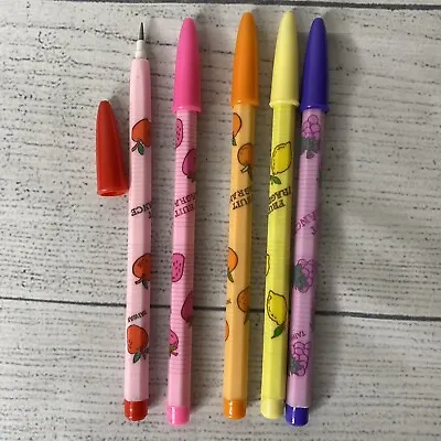 5 Vintage 80's Scented Pop A Point Pencils Fruit No Sharpening Needed Bensia New • $34.99