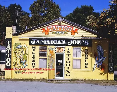 11x14 Tattoo Parlor PHOTO Poster Vintage Shop Jamaican Joe's Tattoo Studio Ink • $21.88