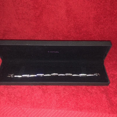£49 • Buy Diamond Bracelet Sterling Silver Pre Owned With Original Box. HALMARKED