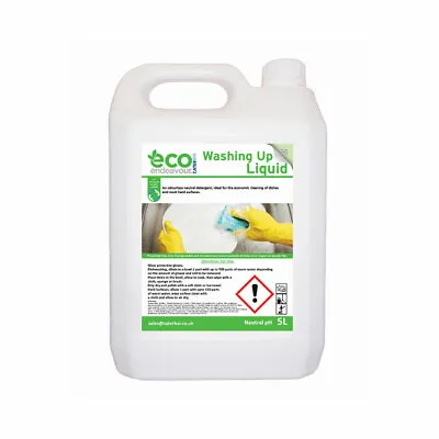 Eco Endeavour Washing Up Liquid 5ltr - Single - Cleaning Chemicals • £6.99