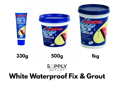 £4.99 • Buy SupaDec DIY White Decorating Waterproof Kitchen Tile Bathroom Tiles Fix & Grout