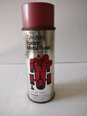 Vintage Super Zynolyte Epoxy Metal Flake Grand Prix Red Spray Paint Can - Full • $19.95