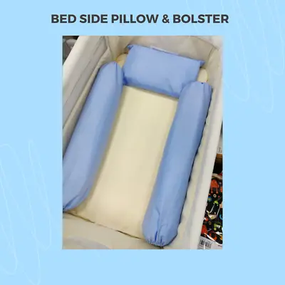 Baby Cot Bed Side Pillow And Bolsters With Covers Easy Remove And Washable • £21.99