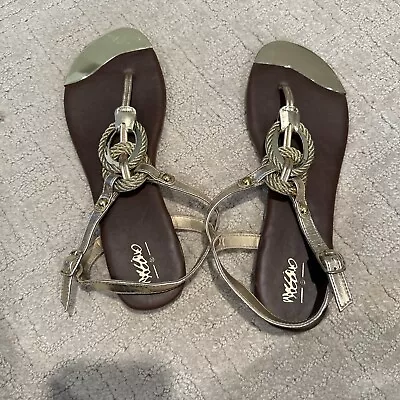 Mossimo Gold Thongs Sandals Size 10 New  • $10