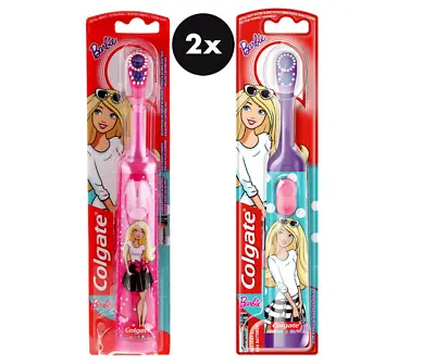 2x Colgate Barbie Battery Powered Toothbrush Extra Soft - Colour Will Vary • £8.95