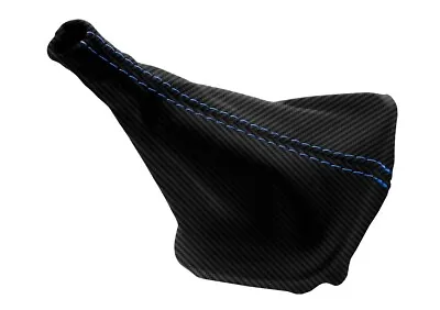 Manual Shift Boot Carbon Fiber For BMW E30 318i 325 325i 325is M3 Blue Stitch • $28.99