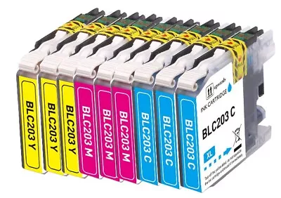 9PK CMY Replacement Ink Set Fits Brother LC203 MFC-J5620DW MFC-J480DW MFC-J485DW • $14.99