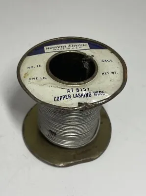 Vintage Western Electric Copper Lashing Wire 16 Gauge AT 6157 Spool 8.4oz • $15
