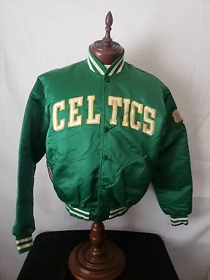 🔥🚨Vintage L Boston Celtics Green Starter Satin Button Up Nice Jacket EUC Rare! • $199.99