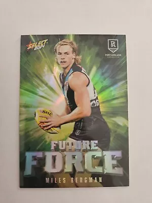 2024 AFL Select Footy Stars Miles Bergman Future Force Green 167/195 • $8