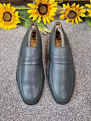 Men’s DB EXTRA WIDE FIT Grey Leather Slip On Formal Shoes UK Size 9 - NEW • £40