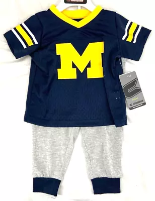 NEW Michigan Wolverines Colosseum 2 Piece Outfit Set Jersey Pants Infant 6-12 MO • $29.74