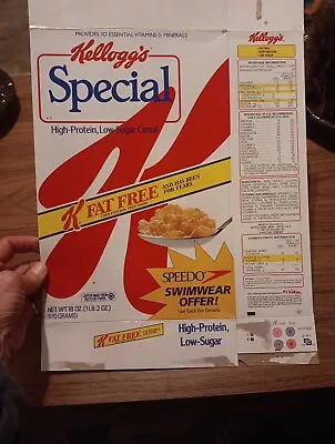 1991 Empty Kellogg's Special K Cereal Speedo Swimwear Offer • $51.20