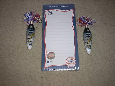 2 New MLB Kooky Pen New York Yankees Ball Point Pen Stationary & 1 Magnetic Pad • $22.99