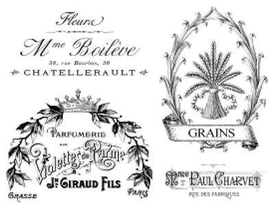 Vintage French Advertising Labels Furniture Transfers Waterslide Decals MIS589 • $12.99