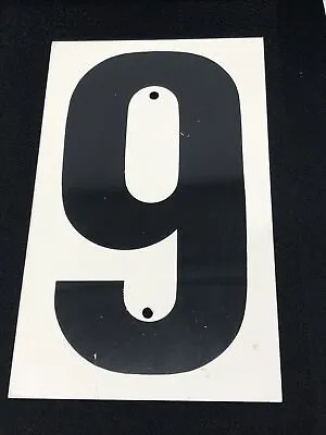 Vintage Gas Station Metal Number Sign Double Sided 8 And 9.  5.5” X 9” • $14.99