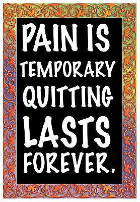 -A3- Pain Train Gym INSPIRATIONAL MOTIVATIONAL QUOTE POSTER PRINT #33 • £4.32