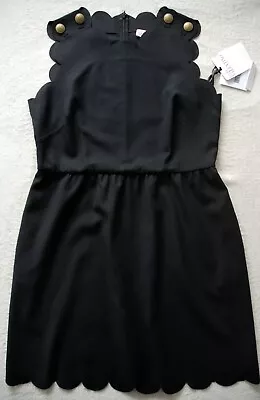 Red Valentino Black Scalloped Cady Midi Dress BNWT Worn On TV Size  IT46 • £99