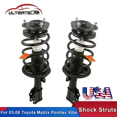 $126.95 • Buy Set 2 Front Complete Struts Shocks For 2003-2008 Toyota Matrix Pontiac Vibe 1.8L