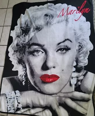 2012 Marilyn Monroe Fleece Throw Blanket Radio Days Artwork 60  X 48   • $22.99