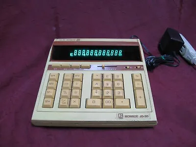 Vintage RARE LITTON Monroe JD-30 Desktop Calculator Vacuum Fluorescent Display • $99.99