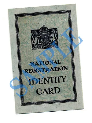 WW2 NATIONAL REGISTRATION IDENTITY CARD - 1943 To 1950 • £4