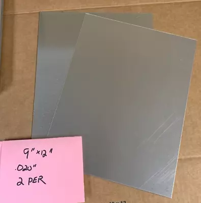 2 Piece Of 9  X 12  Aluminum .020  Thick (24 Gauge) Sheet Metal/Shim Stock • $6.99