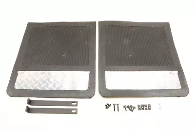 NEW OEM Ford Rear Diamond Plate Mud Flap Kit F81Z-16A550-JA F-350 Dually 1999-10 • $137.95