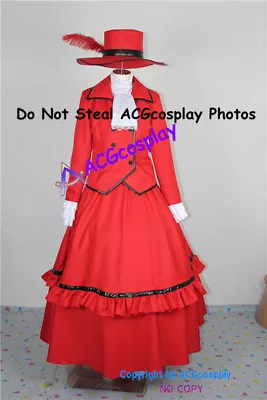 Kuroshitsuji Black Butler Madam Red Angelina Dalles Cosplay Costume Include Hat • $105.99