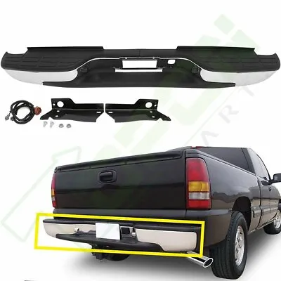 Rear Chrome Bumper Assembly For 1999-2007 Chevy Silverado GMC Sierra 2500HD 3500 • $163.99