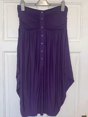 Mk One Purple Bandeau Style Dress Size Uk 14 • £3.99