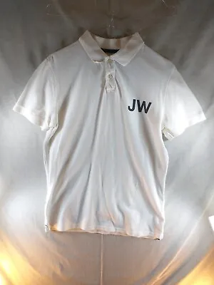 Jack Wills Polo Shirt Men's Small S White Pique Short Sleeve 100% Cotton JW • £8.99