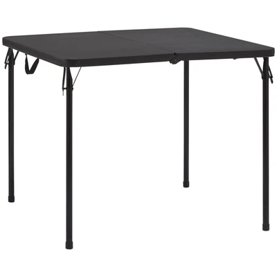 $38.49 • Buy Mainstays 34  Square Resin Fold-in-Half Table, Rich Black
