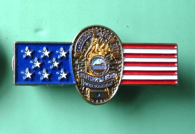 £8.99 • Buy AMERICAN POLICE PIN BADGE - HUNTINGTON BEACH POLICE DEPT - AMERICA's SAFEST CITY