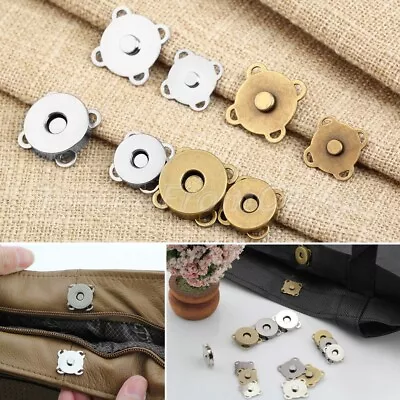 For Clasps Closure Handbag Purse Bags 10 Sets 14/18mm Magnetic Quincunx Buckle • $5.39