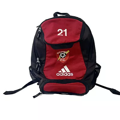 Adidas Stadium II Backpack Hydroshield 2 Ball Storage Black/Red Soccer Bag • $19